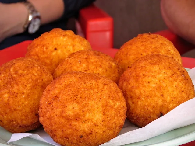 Sicilian Food - arancine balls in Palermo