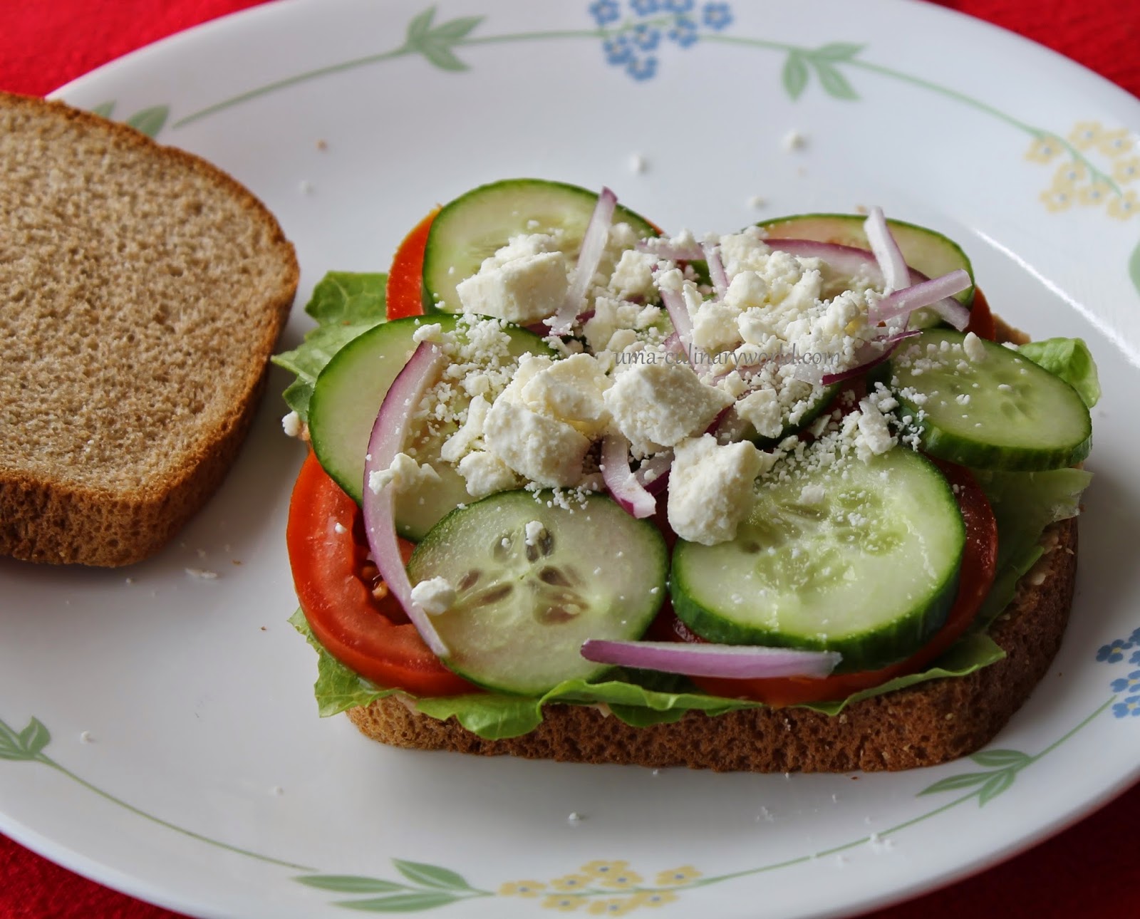 Pinto Bean Hummus Veggie Sandwich