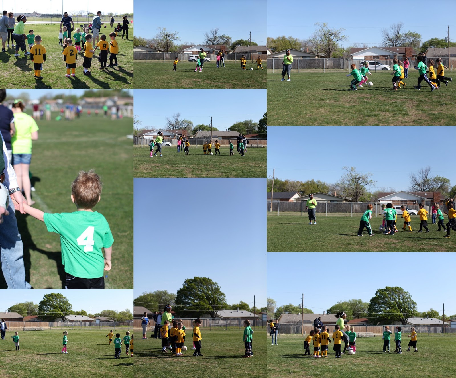 The Hill Family YMCA Tiny Tots Soccer Go Green Frogs!