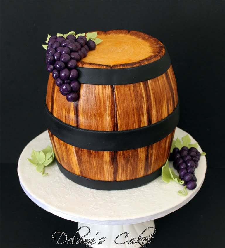 Delana's Cakes Wine Barrel Wedding Cake