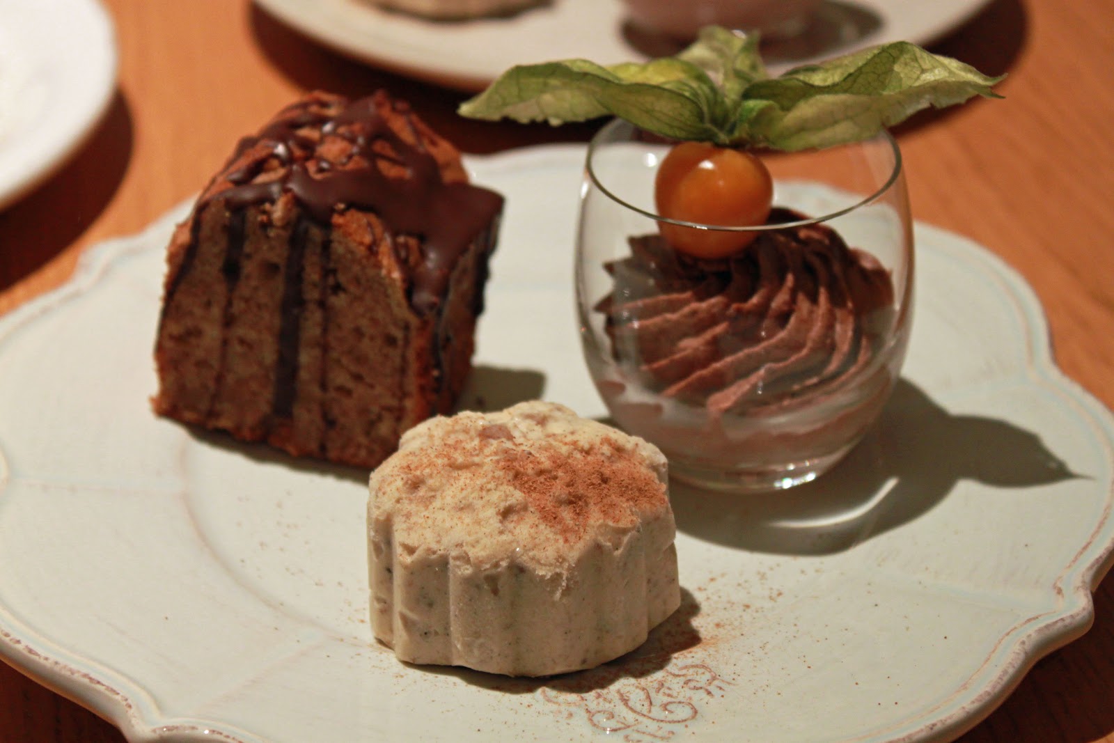 chocolat bleu: Trilogie de dessert