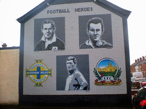 Murals in Northern Ireland Football mural in Northern Ireland