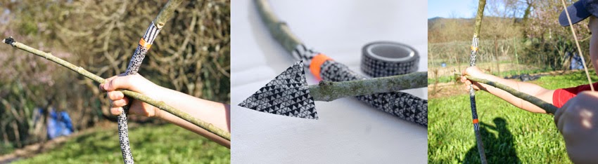 Jugando con el arco de indio handmade