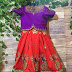 Red and Purple Peacock Lehenga