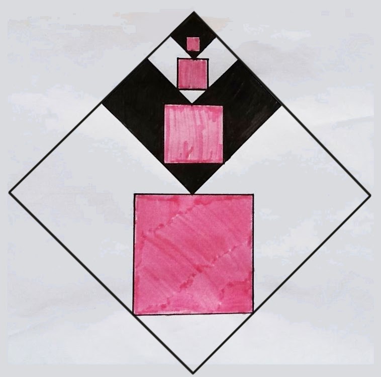 Dibujos de clase Cuadrados sobre la diagonal de cuadrados