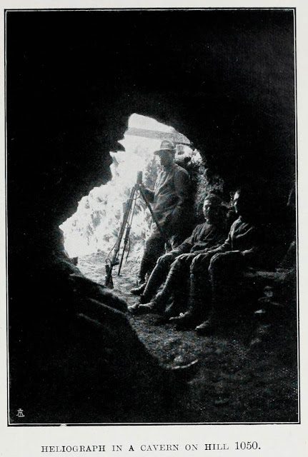 HELIOGRAPH IN A CAVERN ON HILL 1050 - The Macedonian Campaign 1917