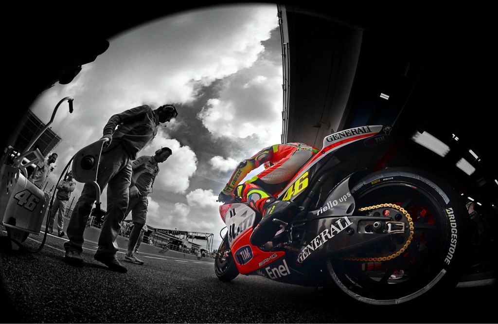 Valentino Rossi Art Ducati. Racing is Life.