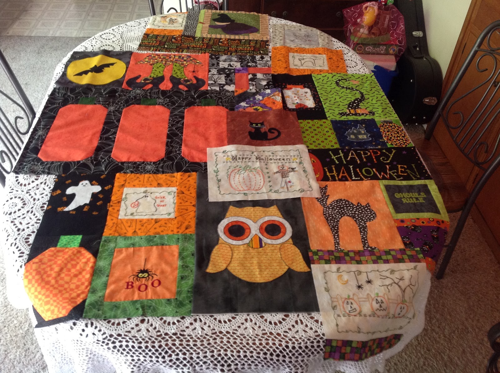 Beehive Quilts Halloween Block Exchange Quilt