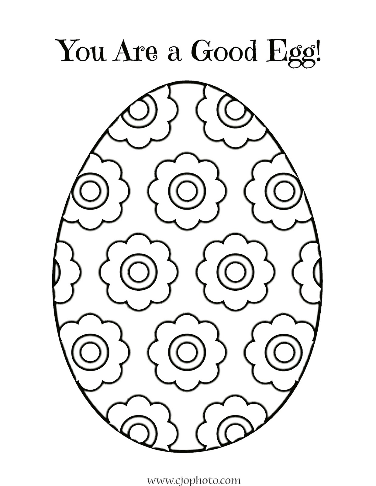 CJO Photo: Easter Coloring Page: You Are a Good Egg