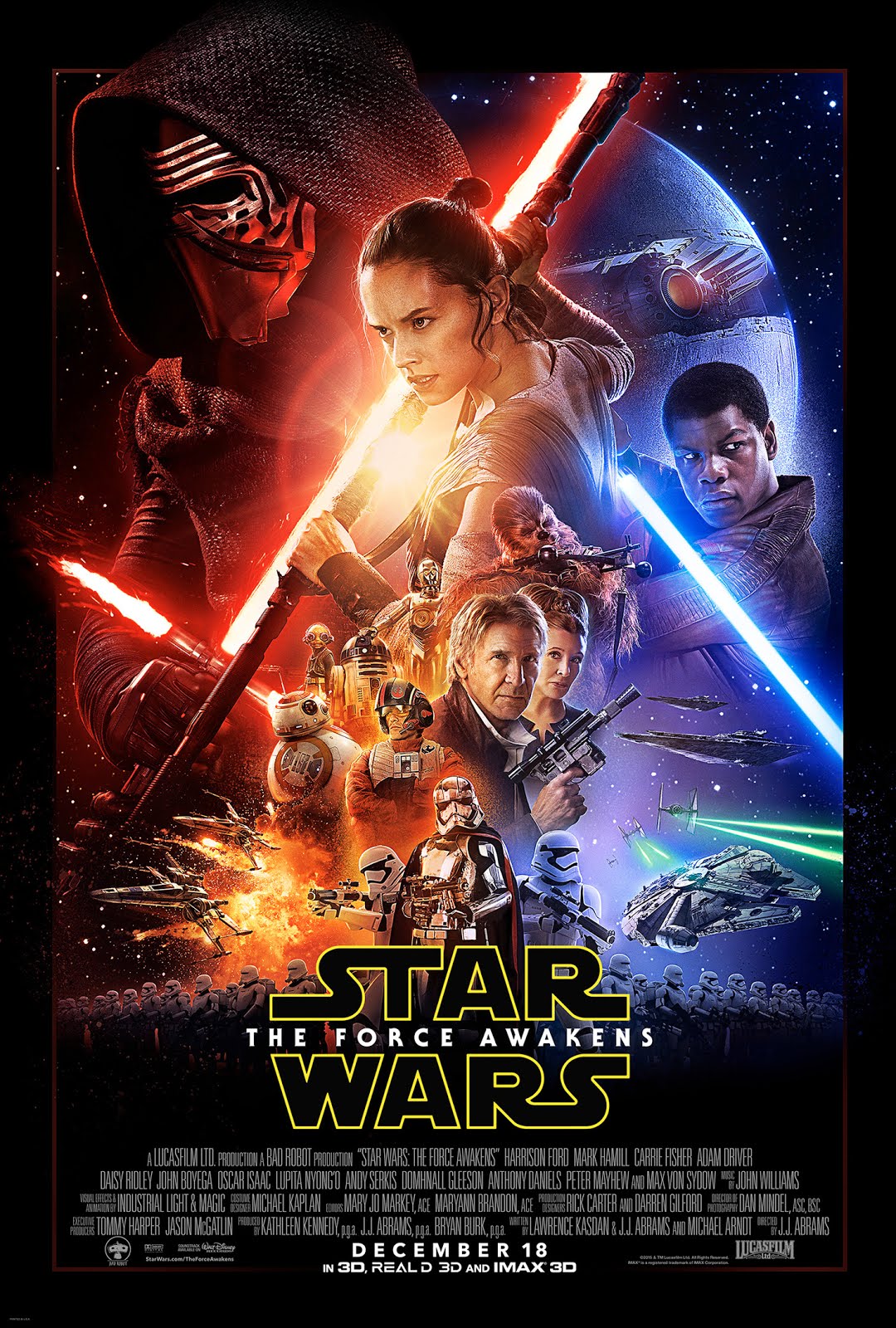 The Force Awakens cast and crew list on IMDB
