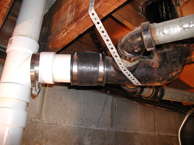 Flex Pipe Repair >> Wally&Sue: Fixing cast iron plumbing Flex Pipe Repair >> Wally&Sue: Fixing cast iron plumbing