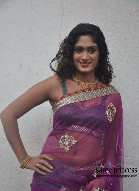 actress lavanya ina super hot transparent sari