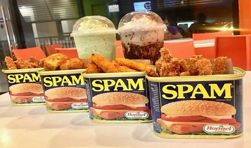 Spam food items at Dip 'N' Chill