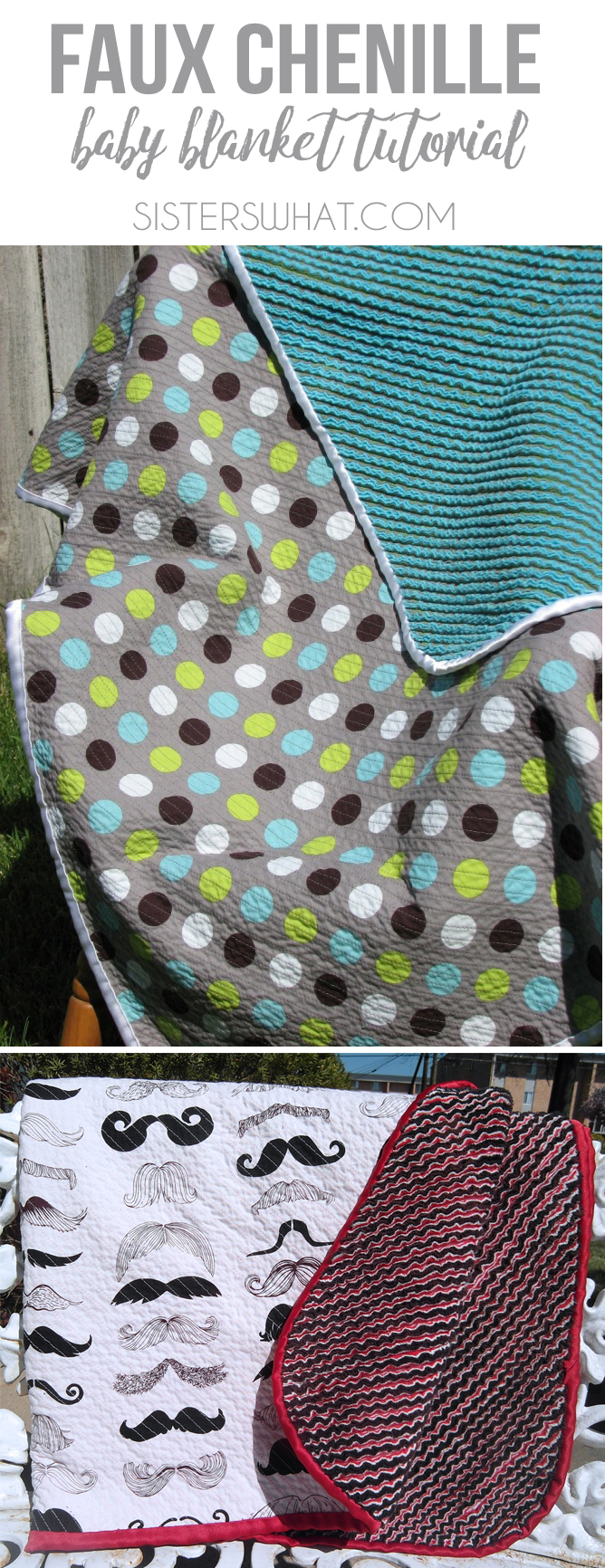 How to Sew a Faux Chenille Baby Blanket Sisters, What!