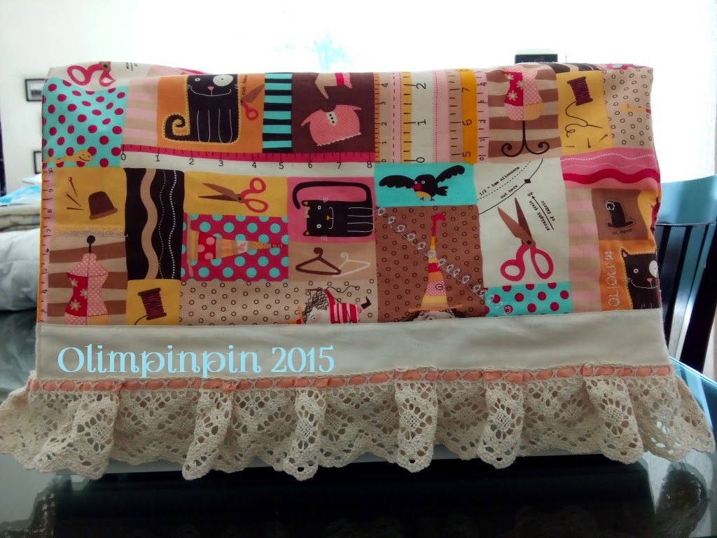 Funda de tela para máquina de coser. Patchwork y Quilting. Funda de tela para máquina de coser. Patchwork y Quilting.