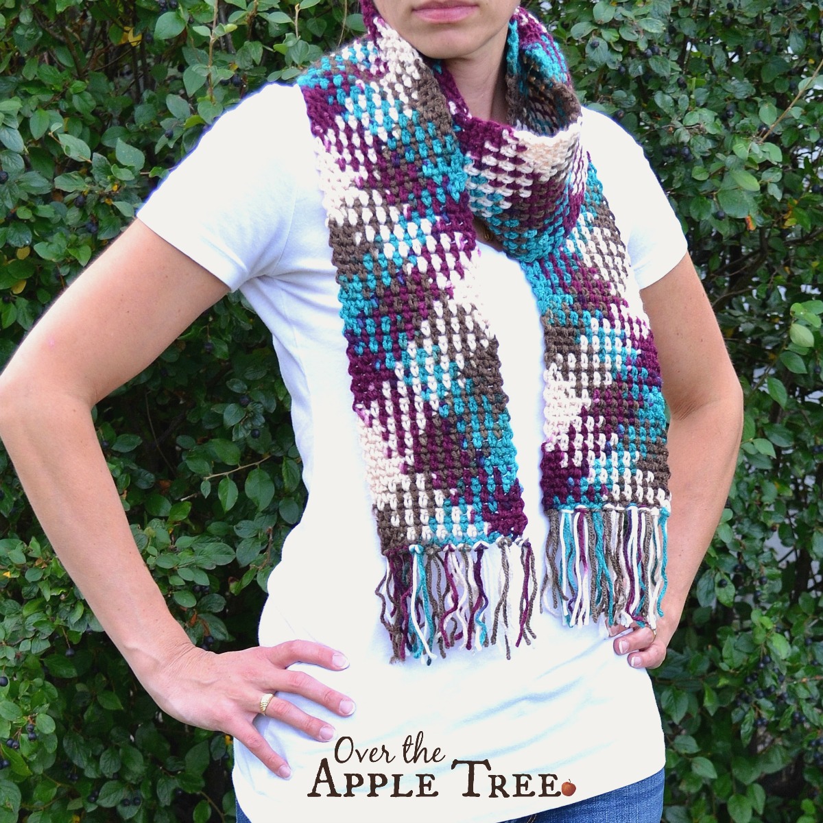Crochet Scarf- Color Pooling by Over The Apple Tree