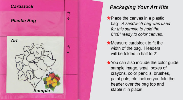 Annie Lang shows you how to package DIY canvas panels for craft project kits.