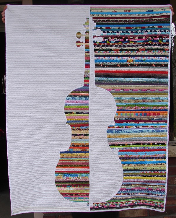 The Life of Riley: Color & Music: Violin Study - A Four-in-Art Quilt