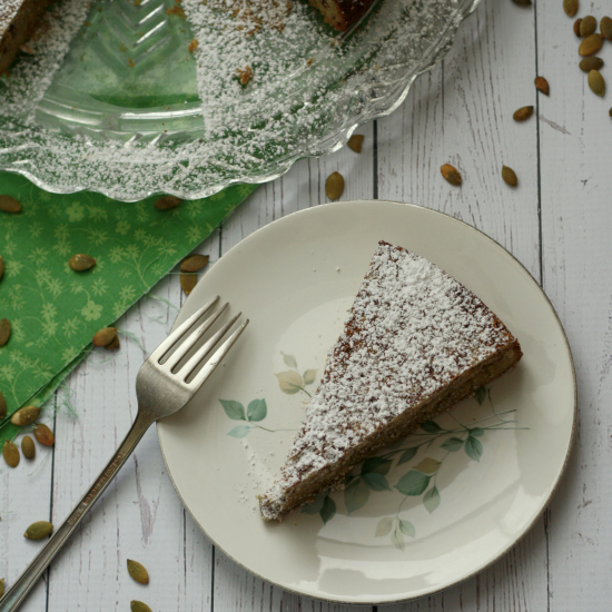 Pepita Cake with Mexican Chocolate and Tequila | www.girlichef.com