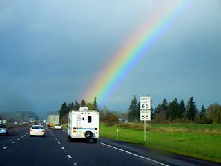 The rainbow right off of I-5