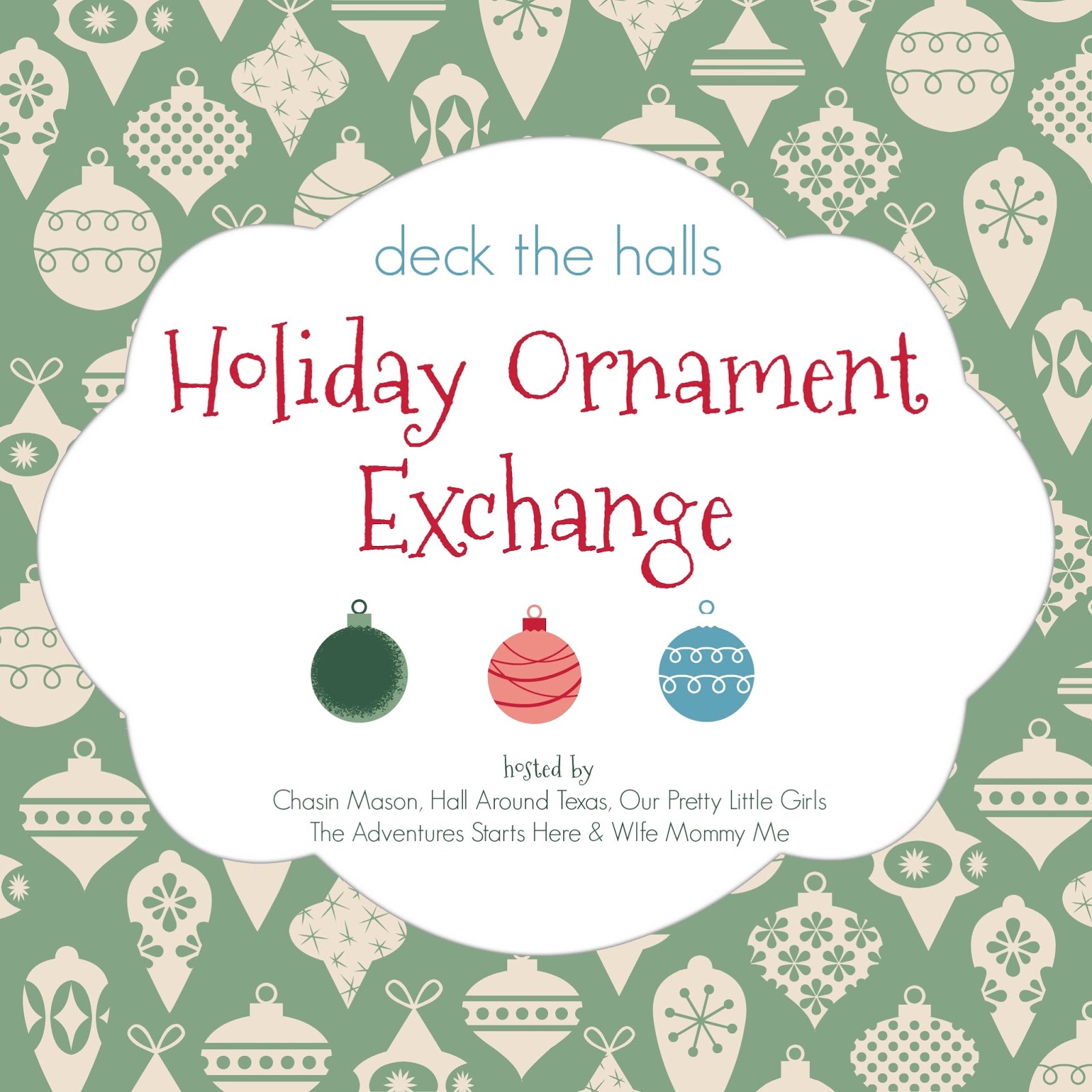 Customizable design templates for secret santa holiday gift exchange The Adventure Starts Here: Holiday Ornament Exchange Announcement