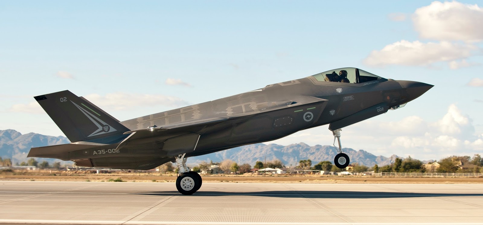F35 of Royal Australian Air Force While Rotating Takeoff