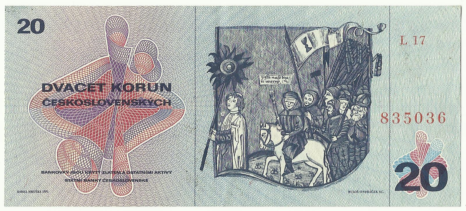 Coin n Currency Collection Banknote of Czechoslovakia