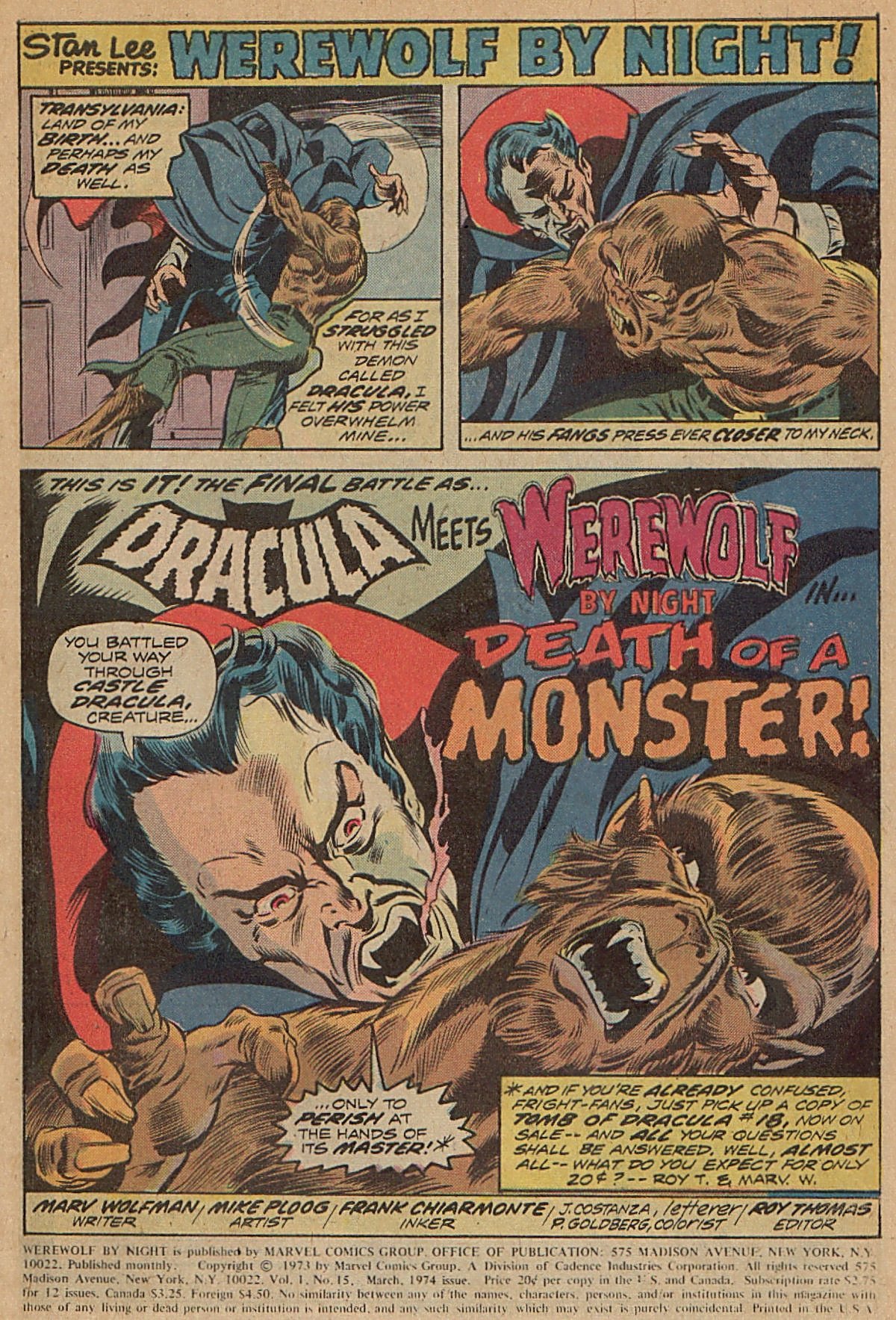 Read online Werewolf by Night (1972) comic -  Issue #15 - 2