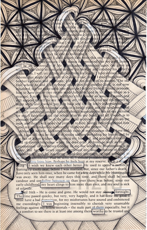 Design Stack A Blog About Art Design And Architecture Zentangle Drawings On Recycled Vintage Book Pages