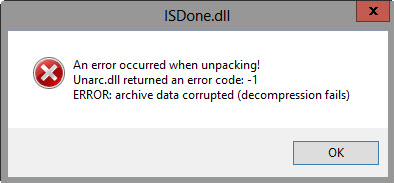 unarc.dll returned an error code 1 unarc.dll returned an error code 1
