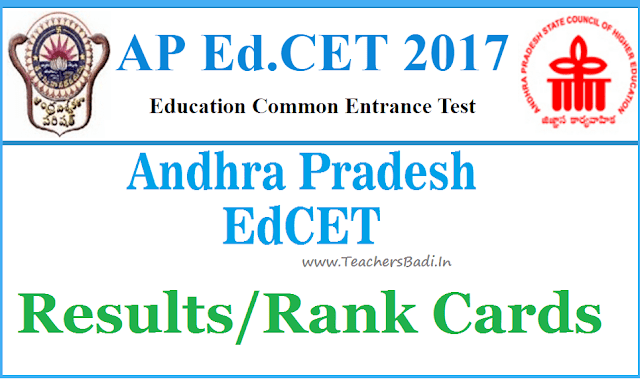 AP EdCET 2017 Results, Rank cards of AP Education entrance test 2017 AP EdCET 2017 Results, Rank cards,AP Education entrance test 2017