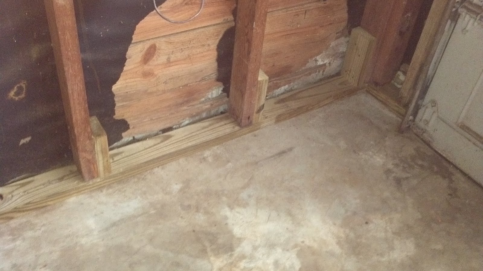 Projects Replace sill plate in garage before