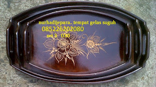 talam jati tempat gelas suguh.nampan cungkit 250 rb