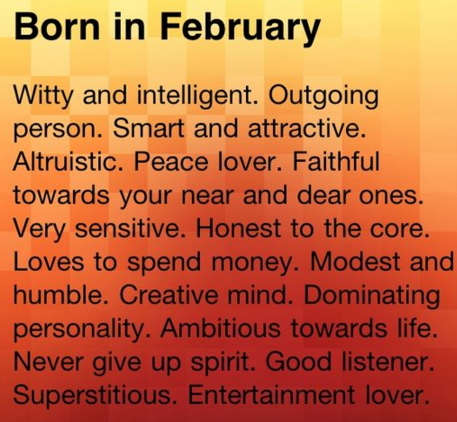 February born personality