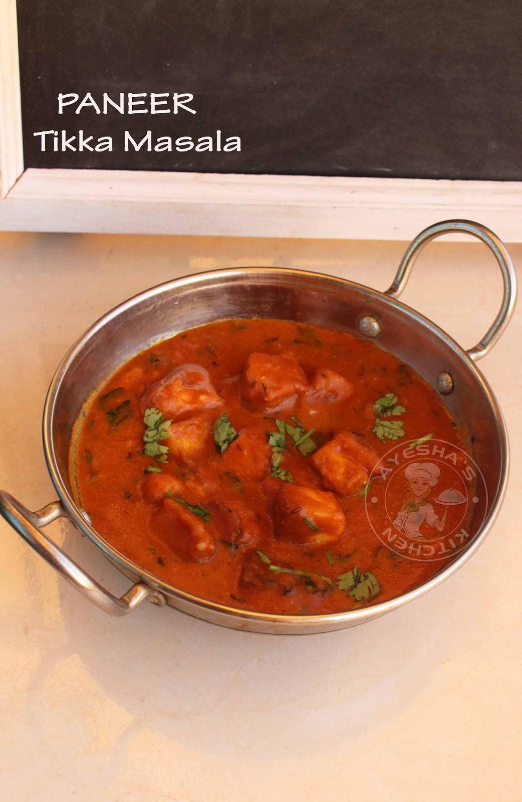 PANEER TIKKA MASALA RECIPE - NO ONION RECIPE