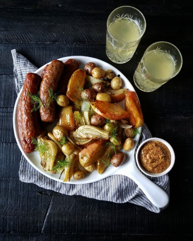 Mango & Tomato A Sheet Pan with a Plan One Pan Roasted Sausages With