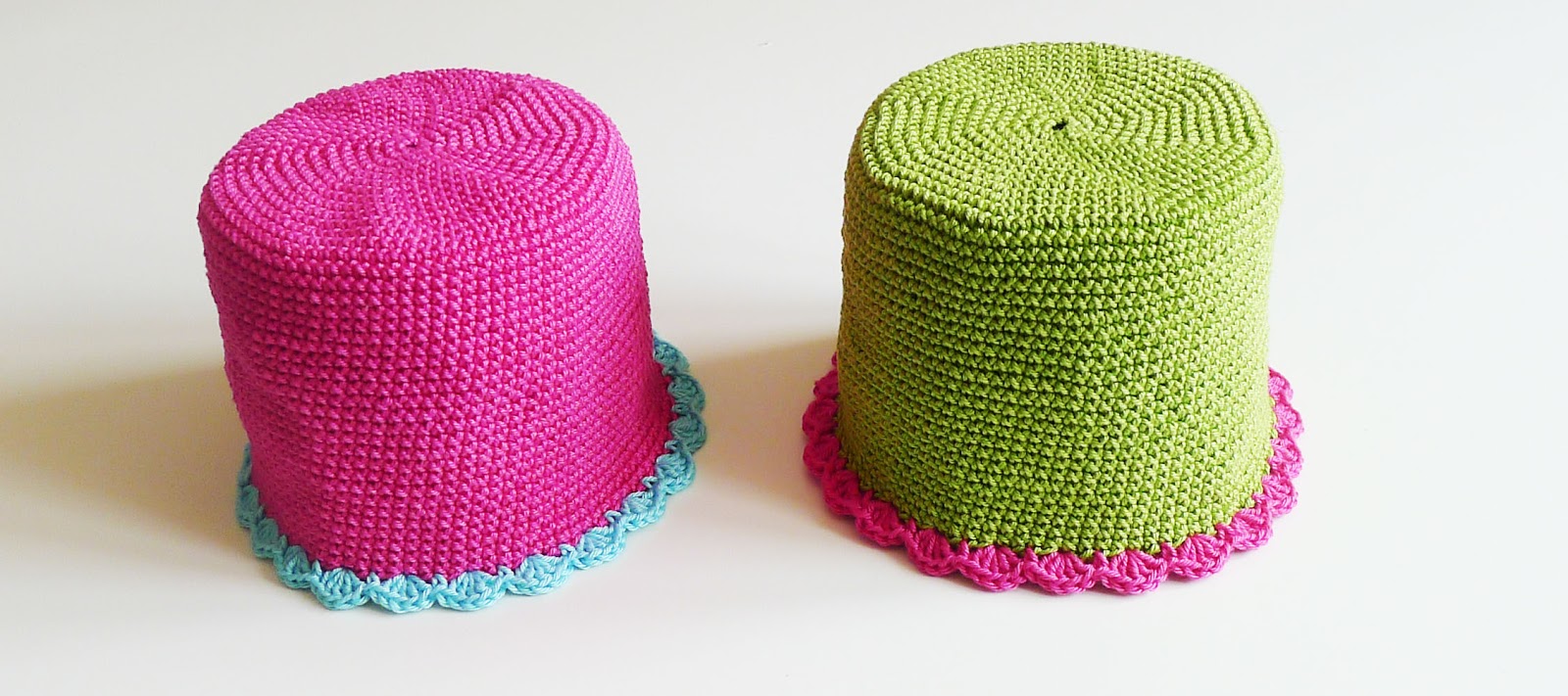 süße Häkelideen Klorollenhut häkeln
