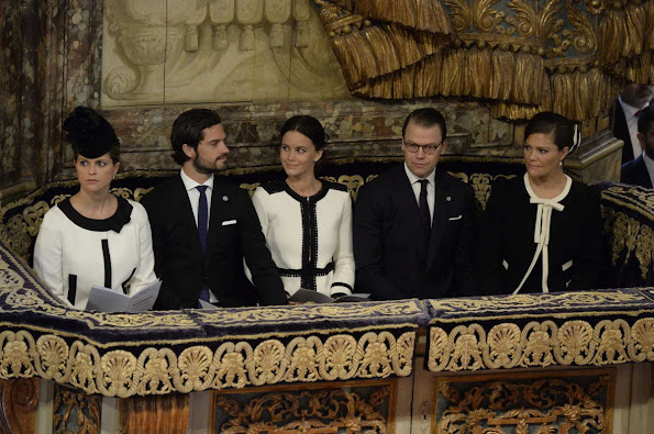Crown Princess Victoria, Prince Daniel, Prince Carl Philip, Princess Sofia and Princess Madeleine 