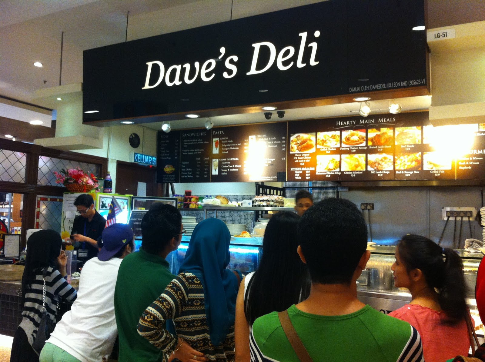 Our Journey Penang Queensbay Mall Dave's Deli Restaurants