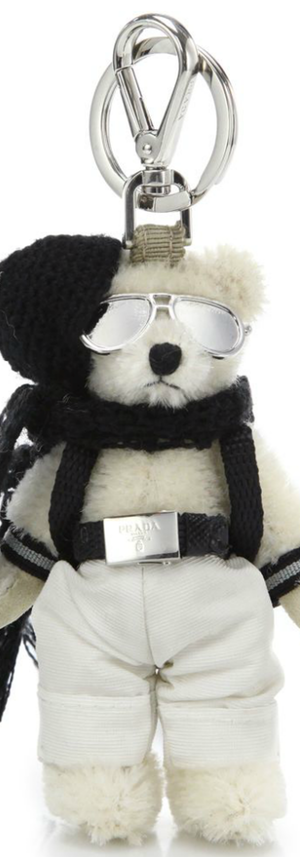 Prada Franz Bear Faux Fur Keychain