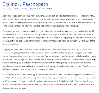 Gavmild Specialisere argument Context of Practice: Essay starting points - Psychopathy?