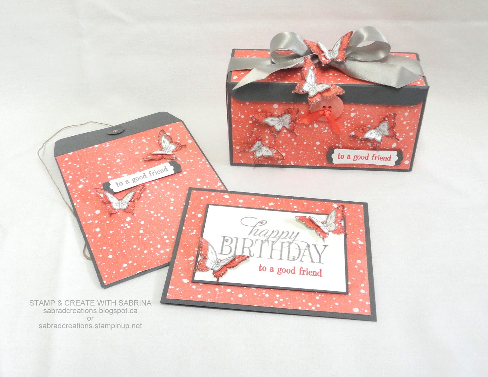 Stamp & Create With Sabrina A Set Using the Gift Bag Punch Board
