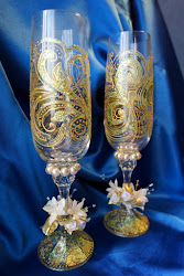 glass painting works decoupage glasses artist wedding blogthis email