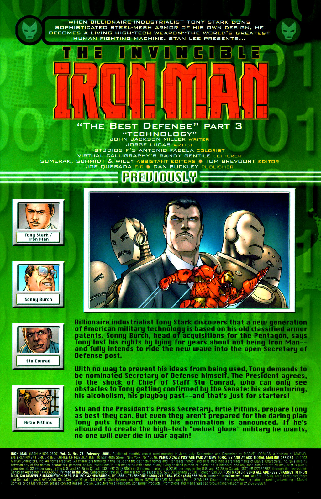 Read online Iron Man (1998) comic -  Issue #75 - 2