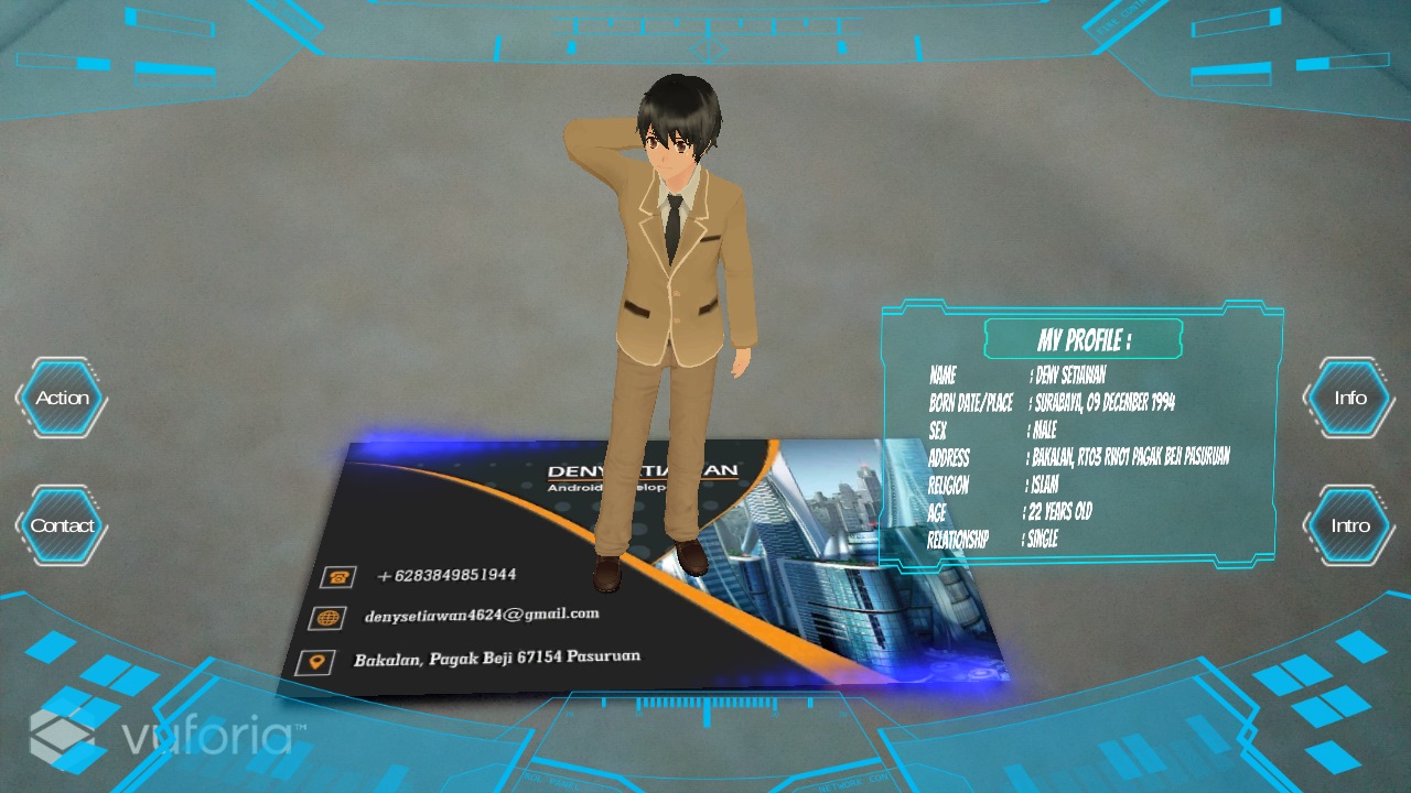 Source Code Augmented Reality Business Card Denys Gamers Studio