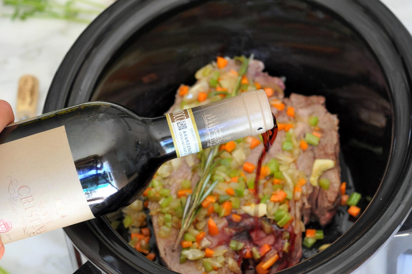 Casarecce Pasta Amongst Braised Beef Together With Santa Cristina