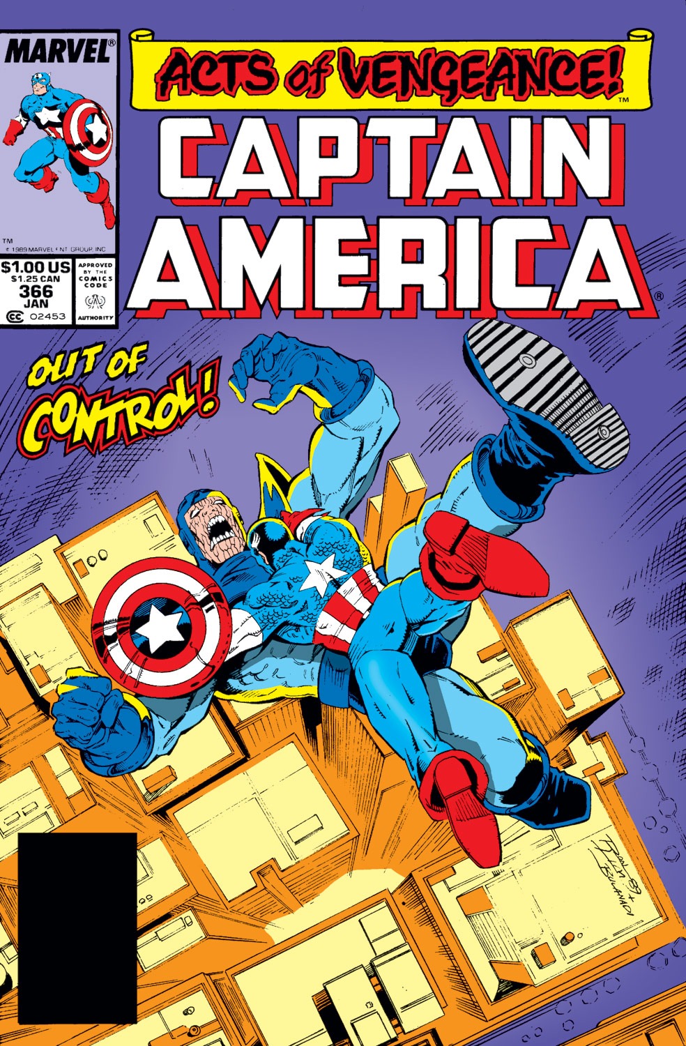 Read online Captain America (1968) comic -  Issue #366 - 1