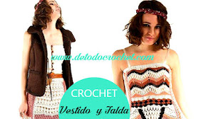 Vestido y Faldas con aire bohemio / Patrones Crochet