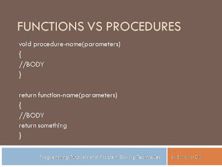 Programming: Functions Vs Procedures - Computer Zila