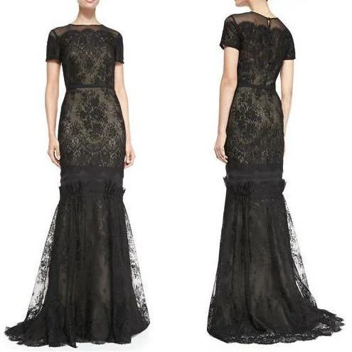 Queen Letizia - CAROLINA HERRERA Tiered Lace Evening Gown Dress